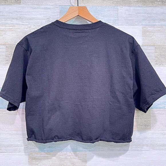 Clemson Tigers Champion Cropped Logo Tee Gray Boxy Fit Football Womens Small - Picture 3 of 5